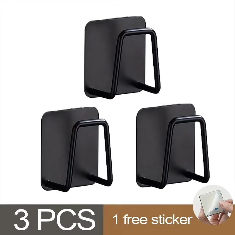 Kitchen Sponges Holder Stainless Steel Sink Sponges Drain Drying Rack Self Adhesive Storage Holder Wall Hooks Kitchen Organizer