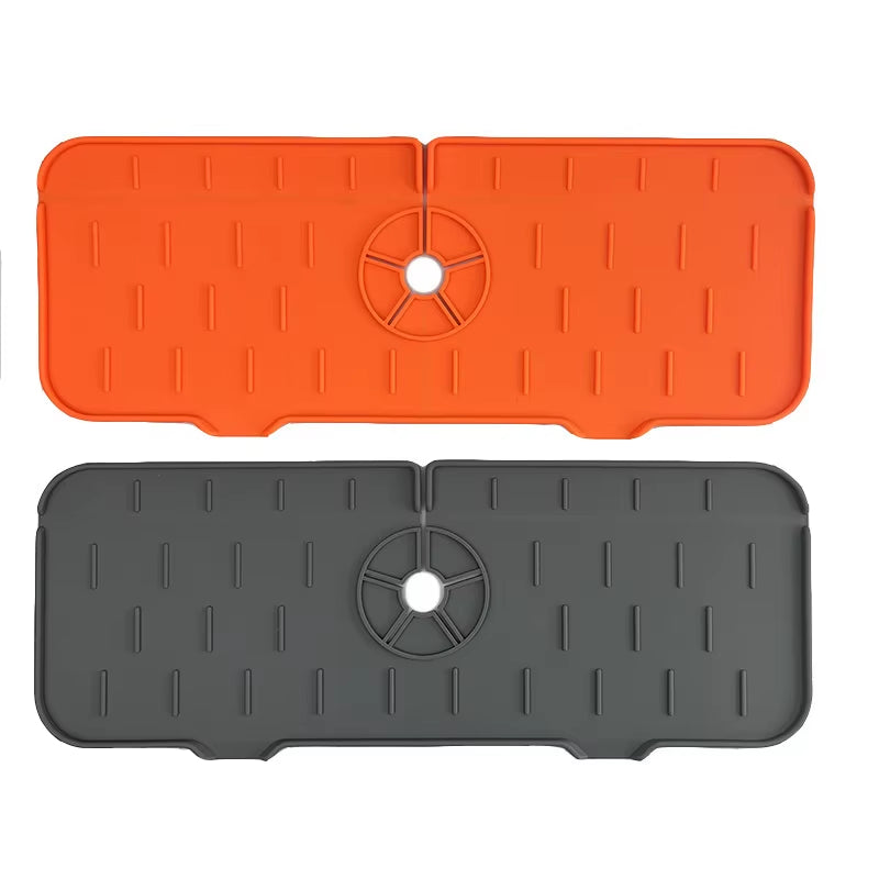 Kitchen Faucet Absorbent Mat Silicone Sink Splash Guard Water Draining Pad Countertop Protector Table Cushion Place Mat Bathroom