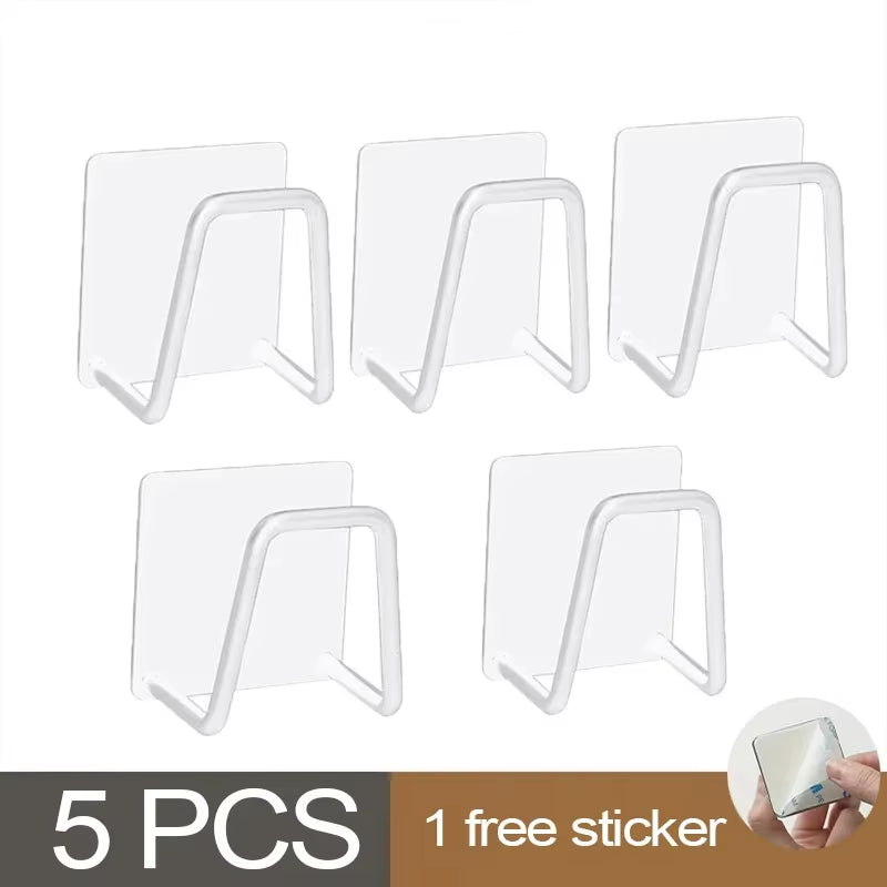 Kitchen Sponges Holder Stainless Steel Sink Sponges Drain Drying Rack Self Adhesive Storage Holder Wall Hooks Kitchen Organizer