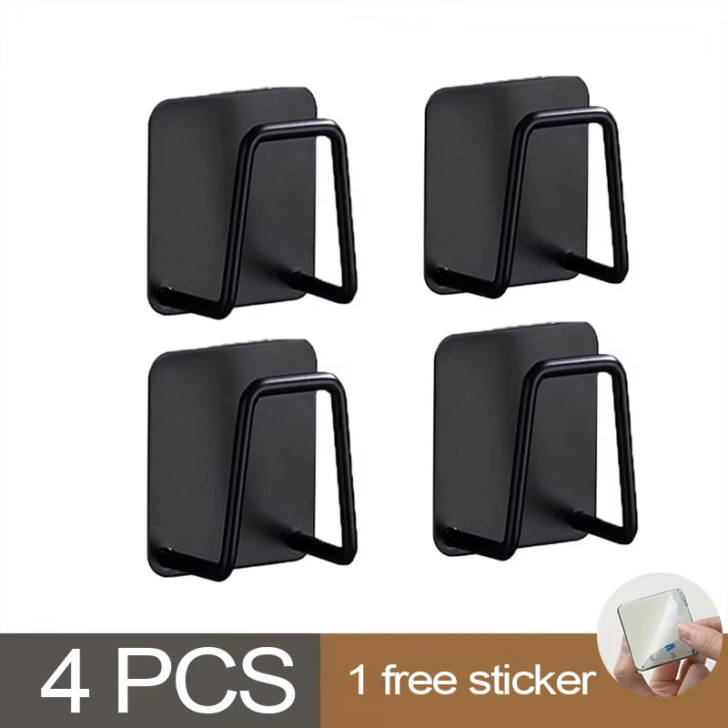 Kitchen Sponges Holder Stainless Steel Sink Sponges Drain Drying Rack Self Adhesive Storage Holder Wall Hooks Kitchen Organizer