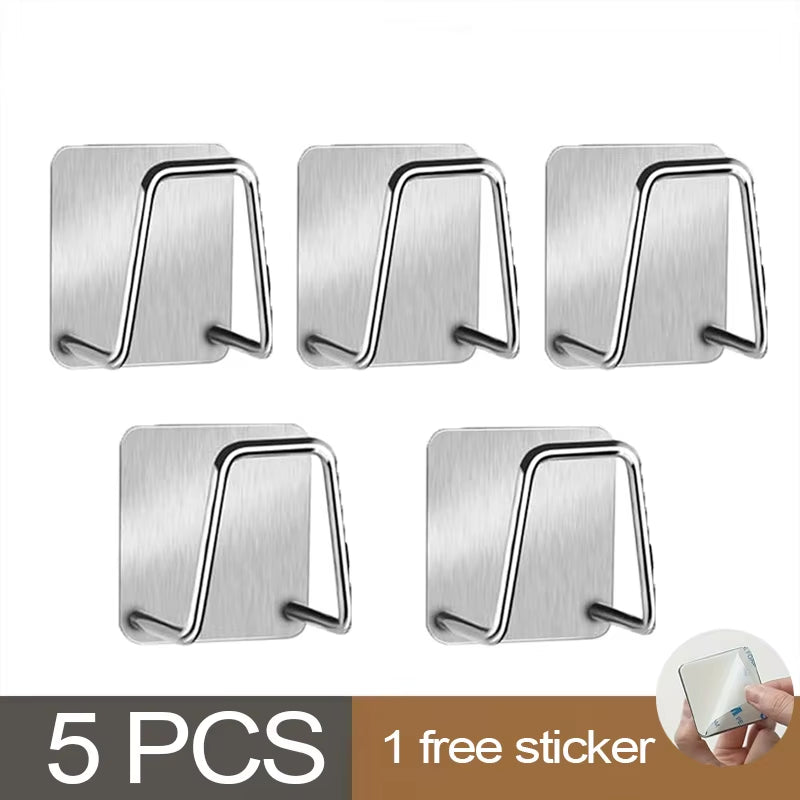 Kitchen Sponges Holder Stainless Steel Sink Sponges Drain Drying Rack Self Adhesive Storage Holder Wall Hooks Kitchen Organizer