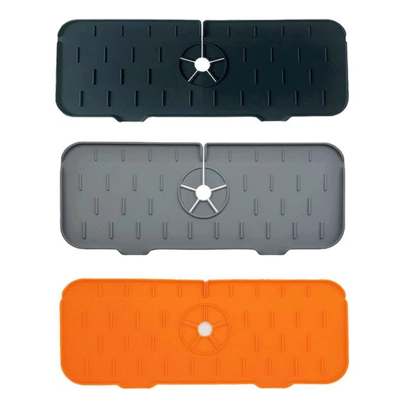 Kitchen Faucet Absorbent Mat Silicone Sink Splash Guard Water Draining Pad Countertop Protector Table Cushion Place Mat Bathroom