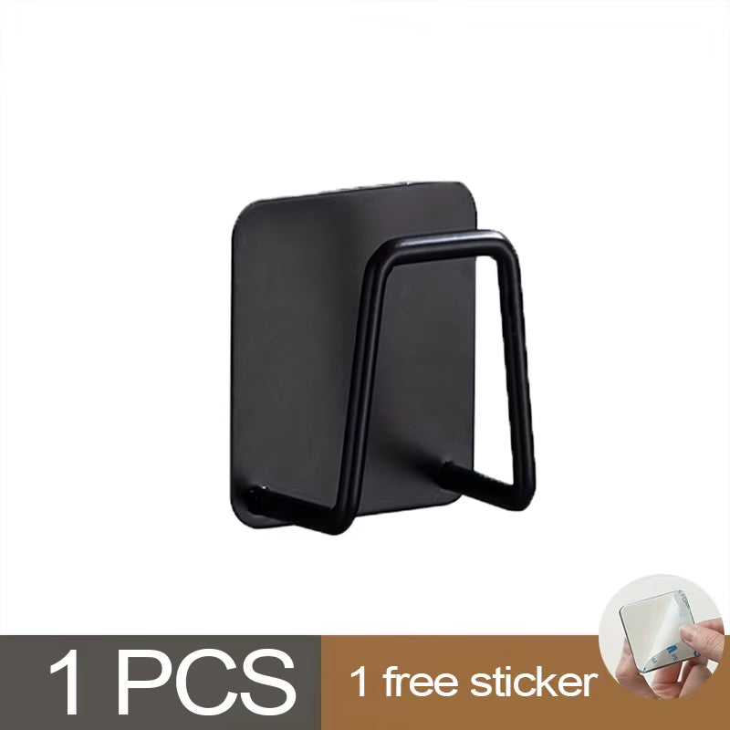 Kitchen Sponges Holder Stainless Steel Sink Sponges Drain Drying Rack Self Adhesive Storage Holder Wall Hooks Kitchen Organizer