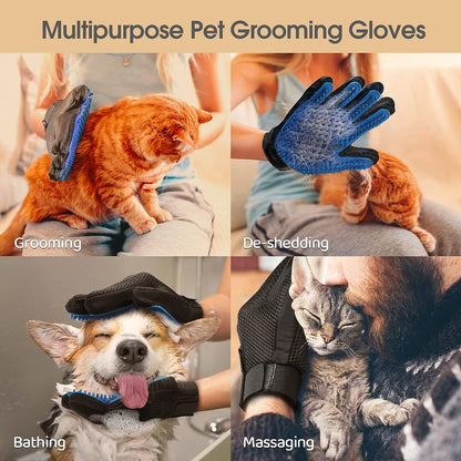 The Stress-Free Pet Grooming Gloves (2-in-1 Mittens) – For Gentle Shedding & Washing
