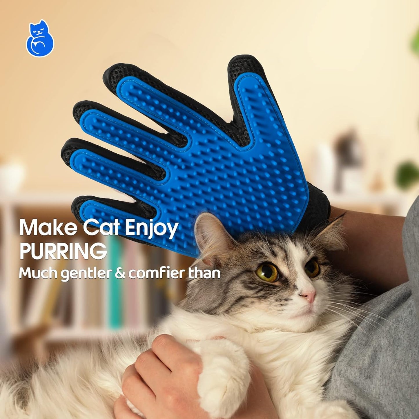 The Stress-Free Pet Grooming Gloves (2-in-1 Mittens) – For Gentle Shedding & Washing