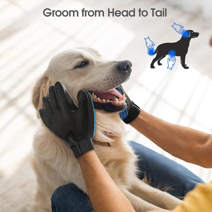 The Stress-Free Pet Grooming Gloves (2-in-1 Mittens) – For Gentle Shedding & Washing