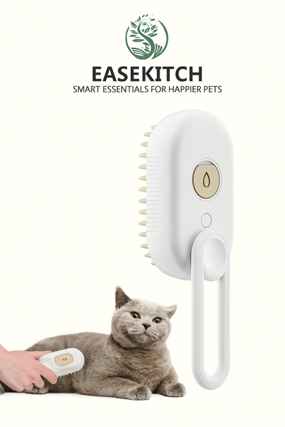 3-in-1 Steamy Pet Grooming Brush | Electric Steam Comb for Cats & Dogs