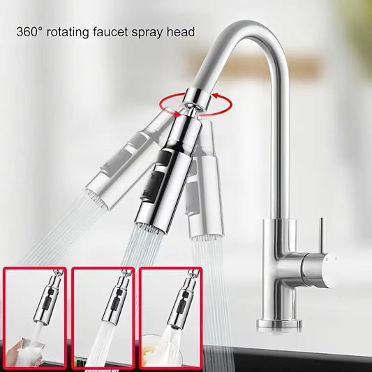 New Kitchen Waterfall Three-Mode Universal Swivel Extension Faucet Splash-Proof Nozzle Sink Multi-Function